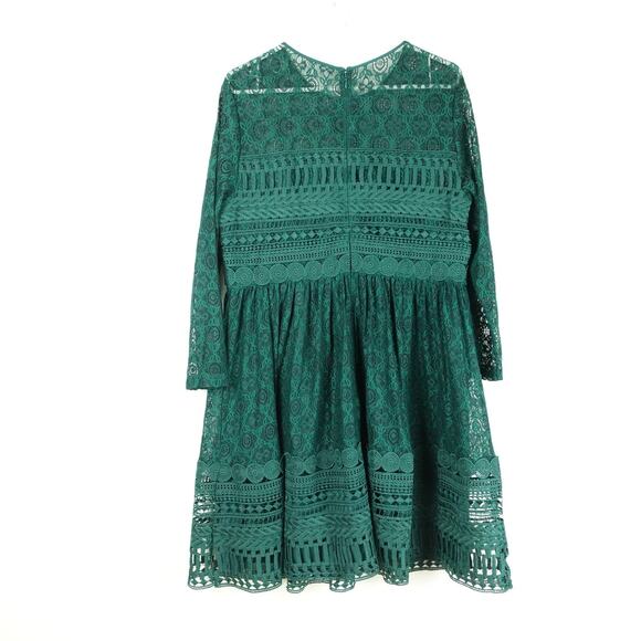 Asos Dress Womens SZ 14 Holiday Party Lace Fairy Whimsical Wedding Guest Modest - Picture 8 of 9